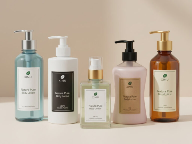 different material lotion bottles