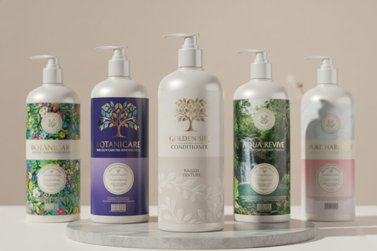 different decoration & printing conditioner bottle