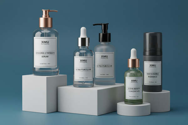 custom material serum bottles