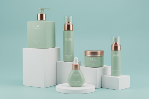 custom shape skincare packaging set